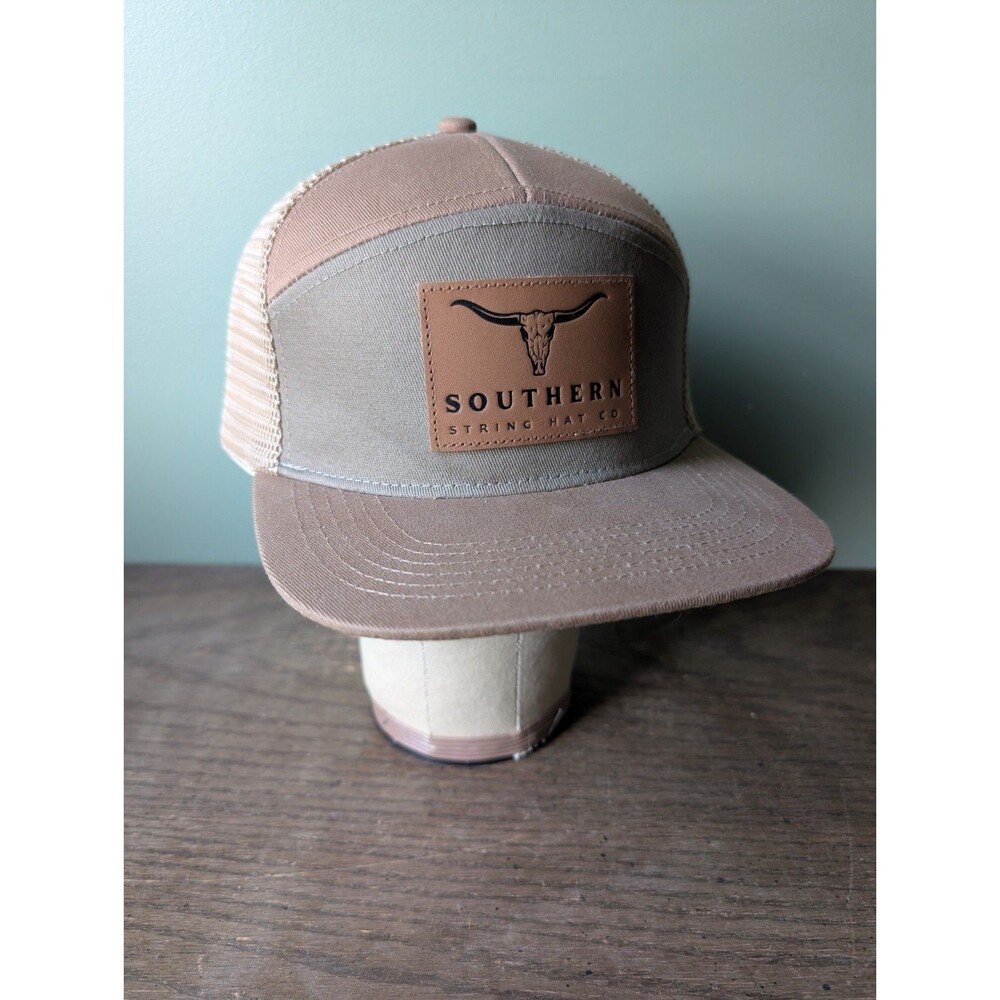 Southern String Hat Co Brown Tan Longhorn Trucker Hat Snapback New Jan 2025
